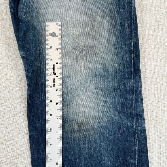 Robin's Jean Mid Rise Straight Leg Jeans Men's 33x31.5 VIP Gold Zipper Whiskered - Picture 12 of 16